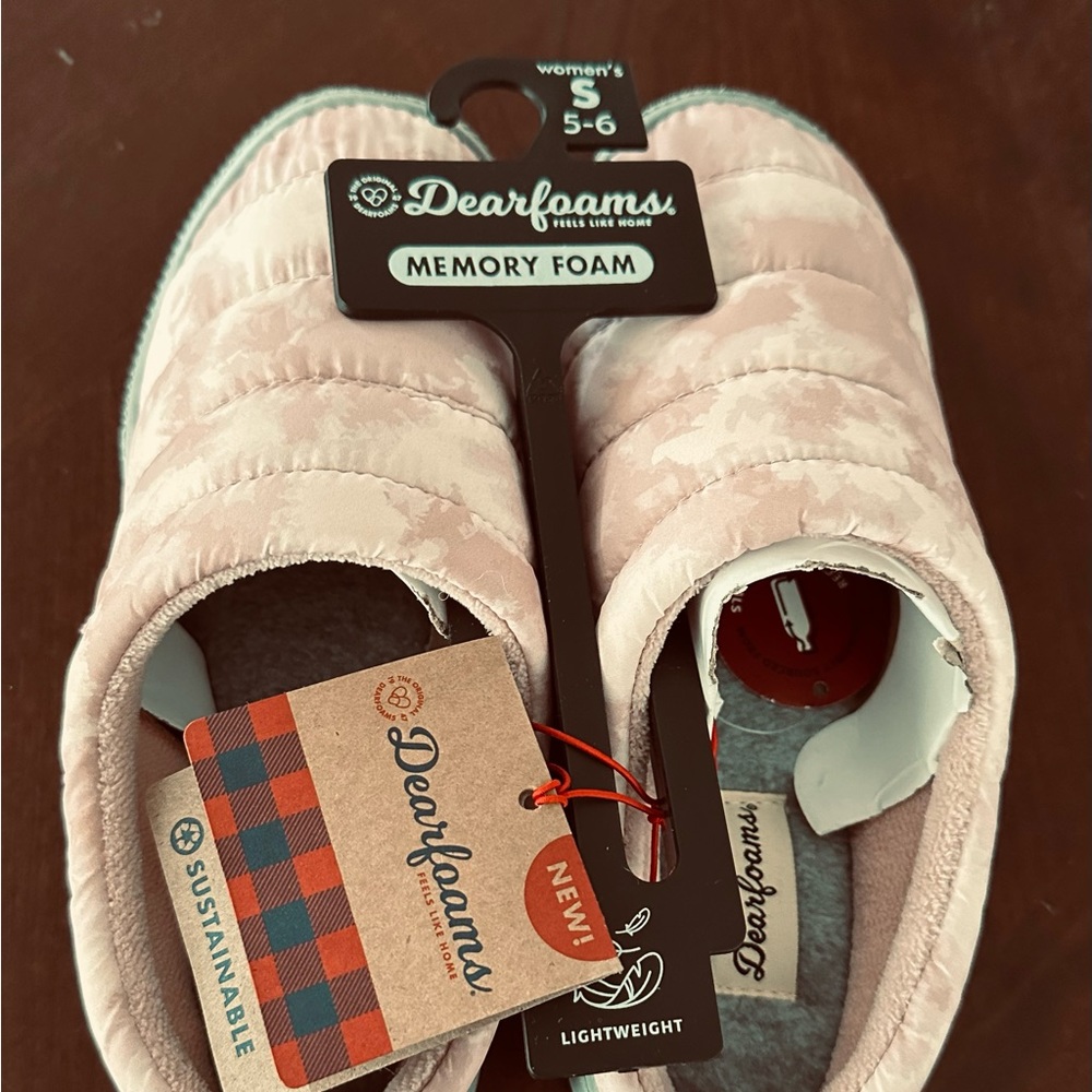 Dearfoams Slippers NEW Sm 5/6